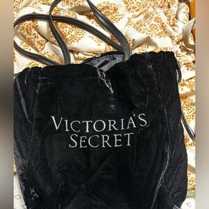 Victoria's Secret Black Velvet Bag